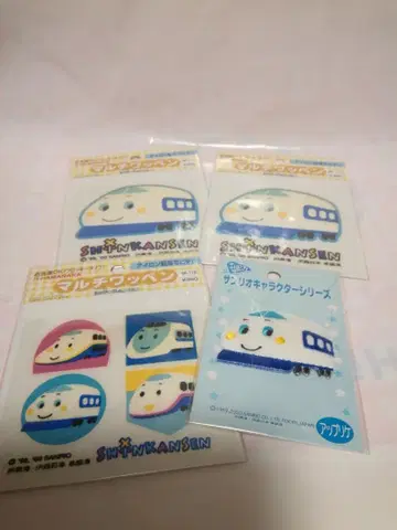 미사용 산리오 SHINKANSEN 멀티 와펜 4매 세트 2000년