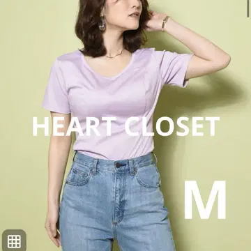 하트 옷장 V넥 반팔 티셔츠
