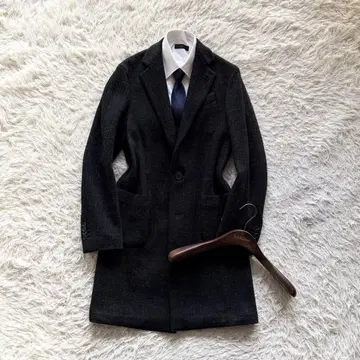 [새상품급] LARDINI 그레이 울 코튼 체스터 코트 사이즈 44