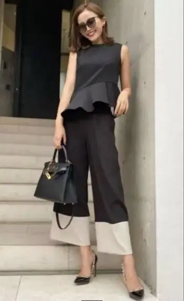 sheller 바이컬러 레이디 셋업 팬츠만