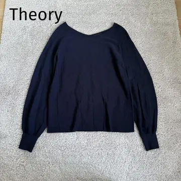 Theory 띠어리 crepe knit 풀오버 네이비