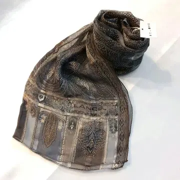 [ 새상품 ] Lancel 스카프 그레이 실크