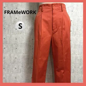 프레임워크 새상품급 면 [S] 주홍색 팬츠 면 스트레치