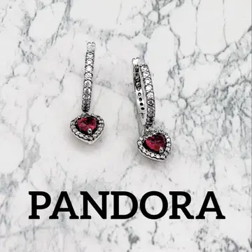 PANDORA 귀걸이 43 실버 레드