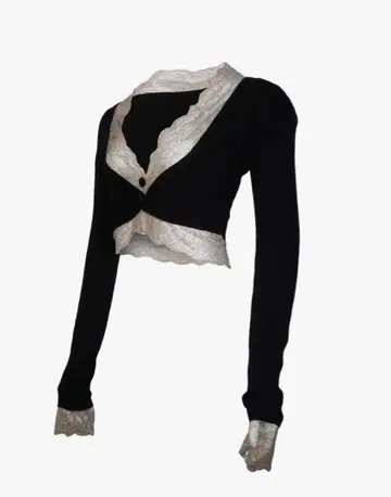 theredthread S framed lace tops black