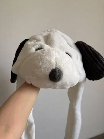 스누피 얼굴 머리띠 모자