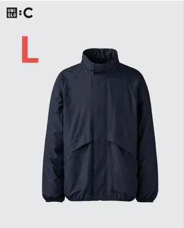 유니클로C 라이트웨이트 스탠드 블루종 L 네이비 UNIQLO C