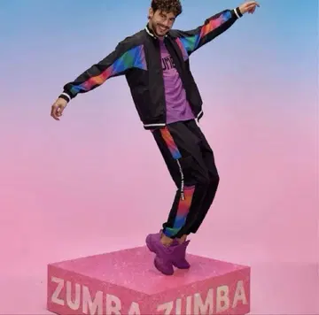 ZUMBA 컬러풀 사이드 스트라이프 카고 팬츠