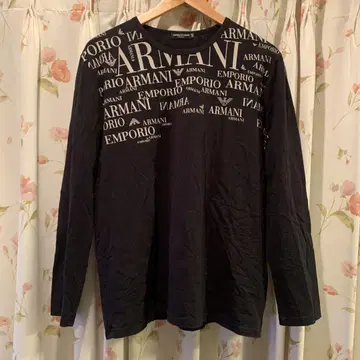 EMPORIO ARMANI 긴팔 티셔츠 블랙 2XL 사이즈