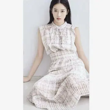 snidel Sustainable 프릴 원피스 IVR
