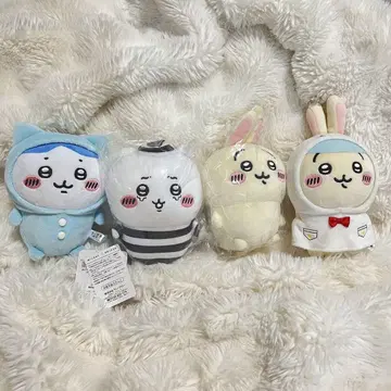 치이카와(먼작귀) 토끼 하치와레 봉제 인형 4종 세트