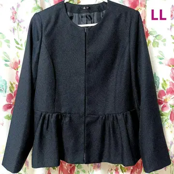 미사용 레이나 호시 노카라 페플럼 자켓 /LLsize/NAVY