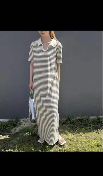 셀렉 모카 골지 롱 폴로 원피스