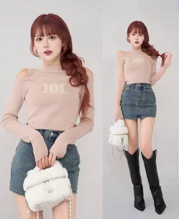 Darich 레이어드 라이크 로고 니트탑