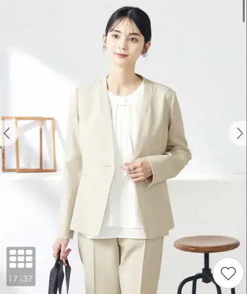 a.v.v 세탁 가능/스트레치/UV컷 린넨 스트레치 노카라 자켓
