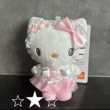 아베일 x 헬로키티 화이트 고양이 발레리나 마스코트 참 산리오