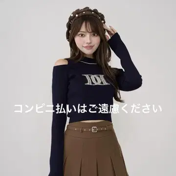 Darich 레이어드 라이크 로고 니트탑 NVY 네이비