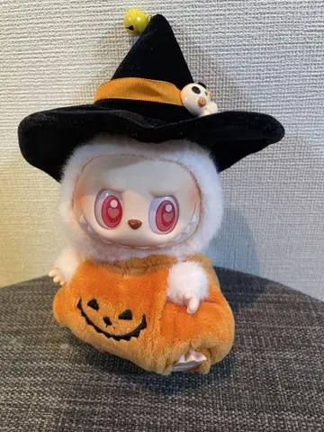 라부부 Labubu 할로윈 봉제 인형 호박 의상