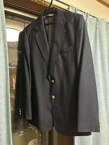 90s 네이비 재킷 골드 버튼 랜즈엔드 네이비