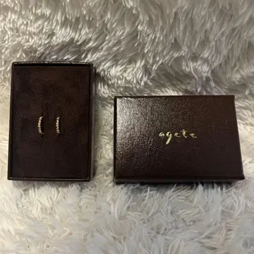 agete 아가트 K10 후프 귀걸이