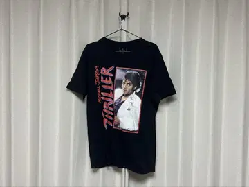 마이클 잭슨 프린트 T셔츠 뮤직 T셔츠 빈티지 구제 의류