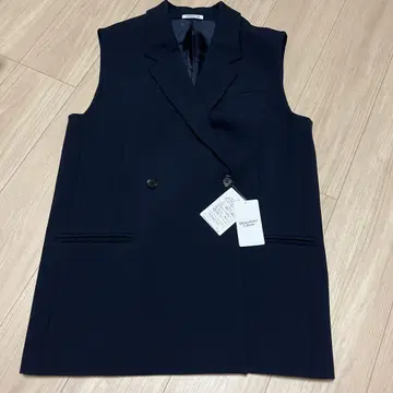 Deuxieme Classe W 크로스 롱 베스트 네이비 프리