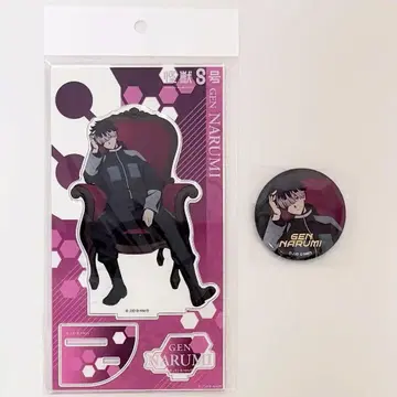 괴수 8호 Plaza 나루미 캔뱃지 아크릴 스탠드 2개 세트