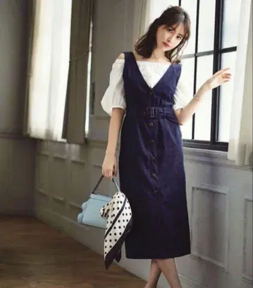 Rirandture 데님 오버롤 스커트 쟌스카