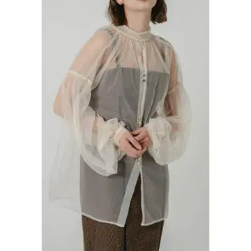 Eaphi TULLE GATHER BLOUSE