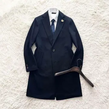 [ 새상품급 ] LARDINI 네이비 울 체스터 코트 사이즈 46