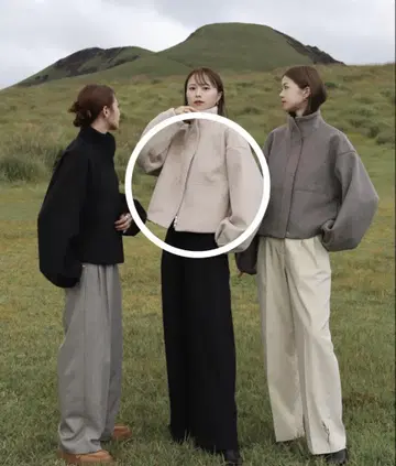 Reurie 더블 지퍼 숏 울 코트