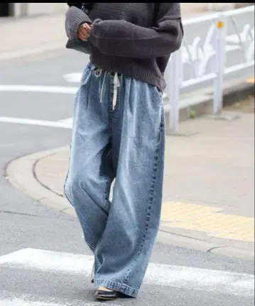 저널 스탠다드 이지 데님 와이드 팬츠 36 미사용 새상품