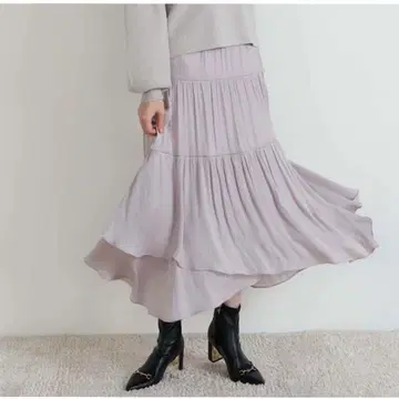 노엘라 티어드 랜덤 헤무 스커트