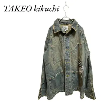 TAKEO KIKUCHI 다케오 키쿠치 데님 자켓 일본풍 패턴 L 사이즈