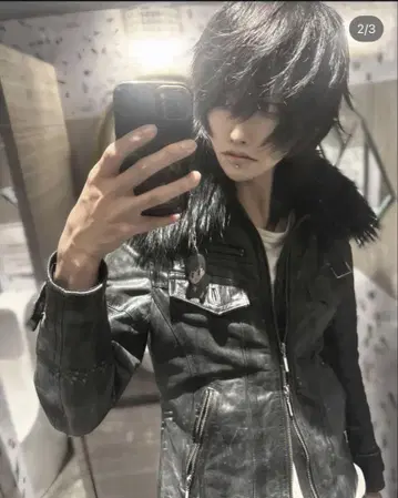 00s archive lether fur jacket fuga midas