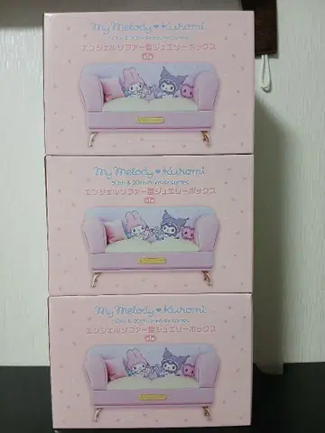 마이멜로디 쿠로미 엔젤 소파형 쥬얼리 박스 3개 세트