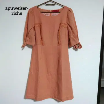 apuweiser-riche 핑크 베이지 모 100% 원피스 M