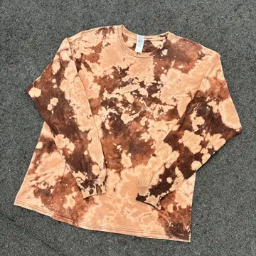 구제 의류 길단 타이다이 타이다이 패턴 긴팔 티셔츠