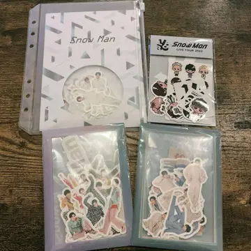 SnowMan 플레이크 씰 스티커 4종 세트