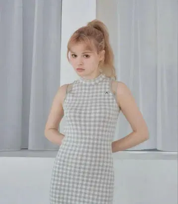 andmary 데이지 니트 드레스 그레이