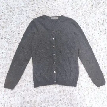 캐시미어 100% 그레이 긴팔 가디건
