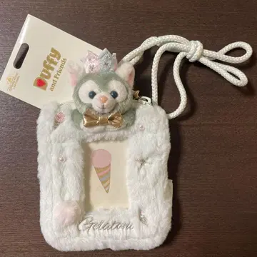 상하이 디즈니 벌스데이 젤라토니 카드 홀더 카드 케이스 스트랩 포함