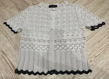 ZARA 포원텔 편직 숏 슬리브 가디건