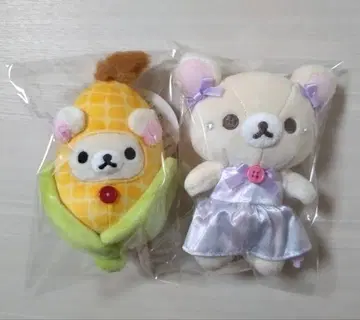 새상품 코리락쿠마 패스트푸드 콘 매달린 봉제 인형 솜사탕