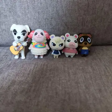 모여봐요 동물의 숲 피규어 준, 차차말, 유키미 등 5체 세트