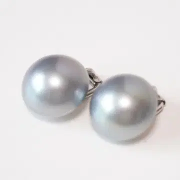마조리카 펄 그레이 펄 귀걸이