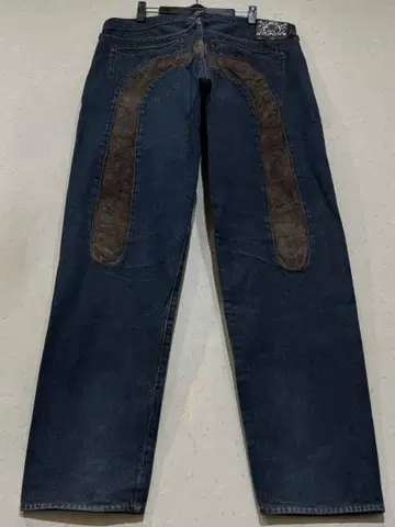 에비수 에비수 Lot 0007 대흑 절개 셀비치 데님 팬츠 인디고
