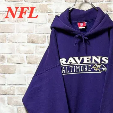 NFL RAVENS 풀오버 후드티 퍼플 오버 사이즈