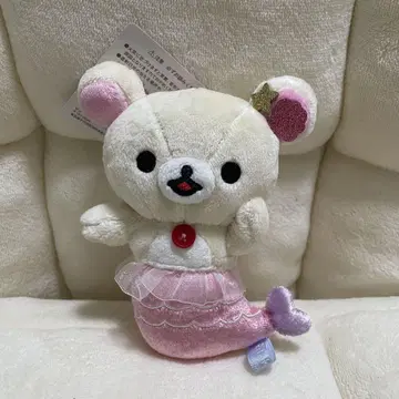 리락쿠마 스토어 한정판 바다 리라 코리락쿠마 인어 걸이 봉제 인형