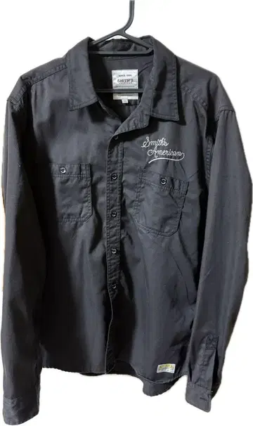 Smith's American 블랙 긴팔 셔츠 LL
